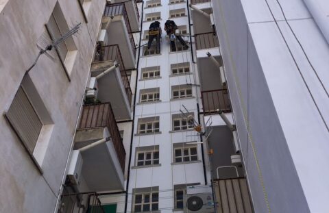 Rehabilitación fachada trasera