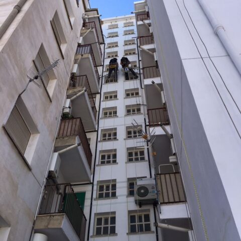 Rehabilitación fachada trasera