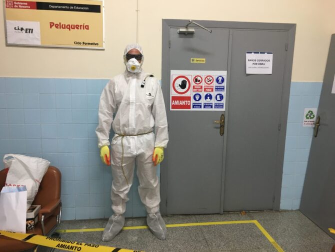 Eliminación de bajante de fibrocemento