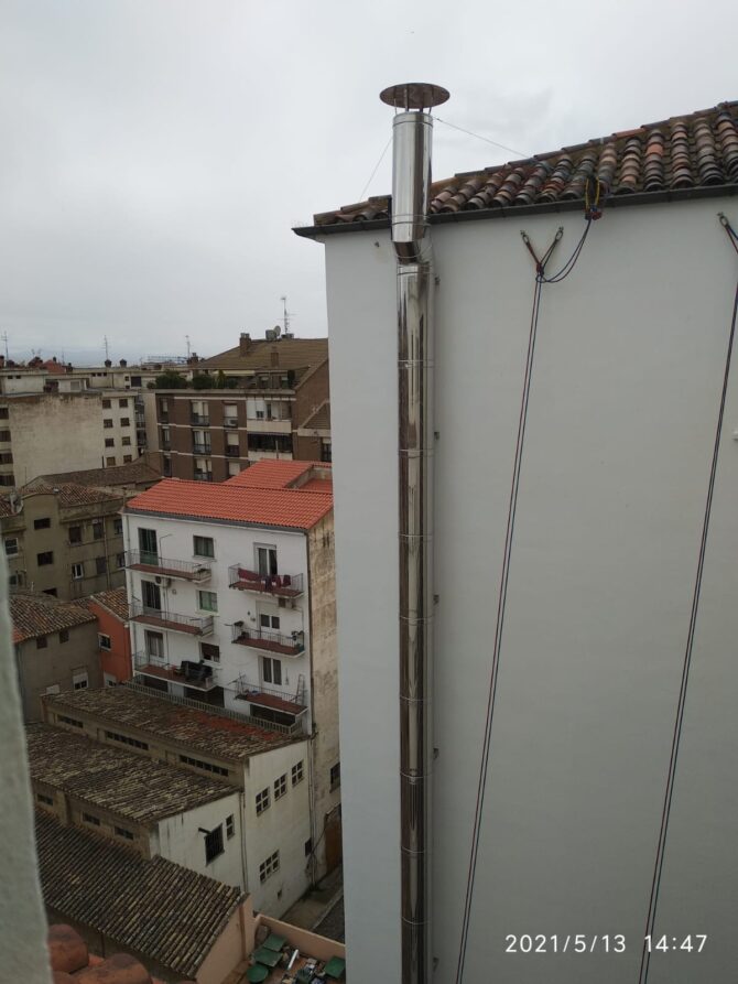 Montaje de tubos de extracción