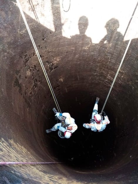 trabajos verticales en industria espacio confinado